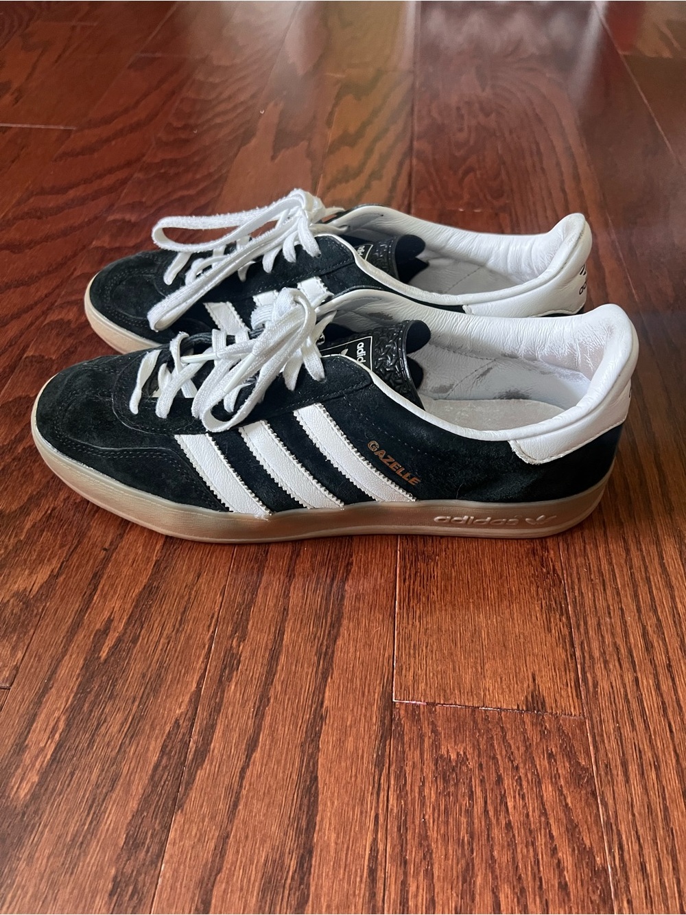 black adidas gazelles